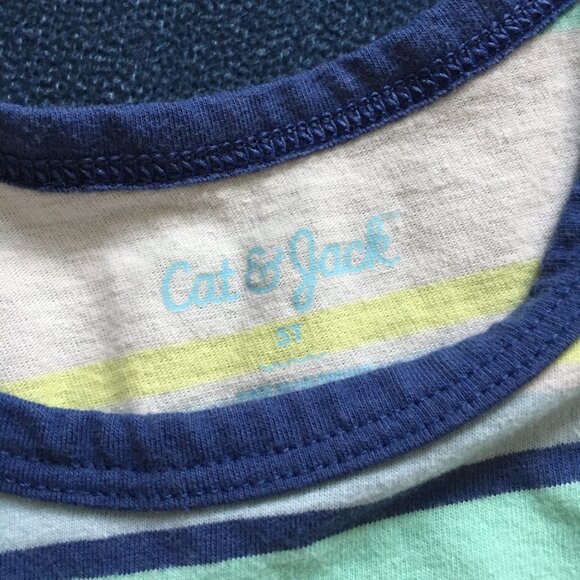 Cat & Jack Toddler Boys' Striped Knit Tank Top Size 5T - Picture 3 of 3